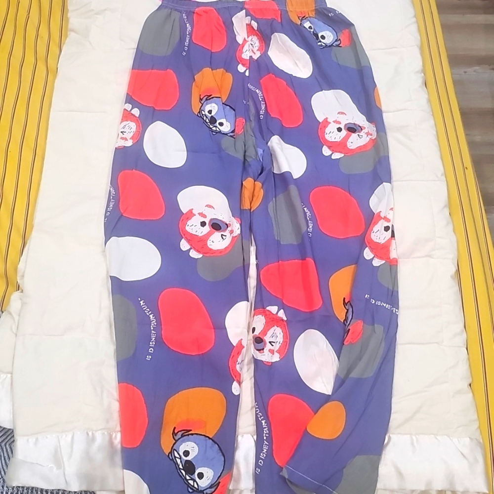 Colorful Cartoon Print Women's Cool & Flowey Viscose Day or Night Summer Pants - Picture 3 of 8